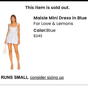 For love and lemons maisie mini dress